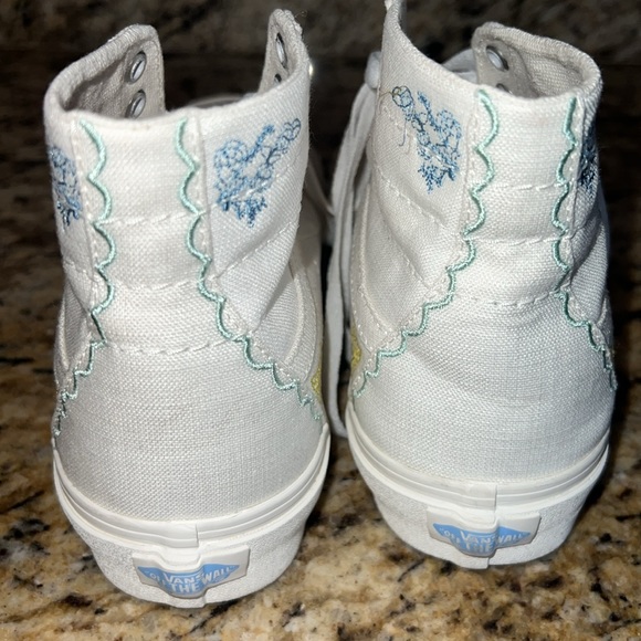 Vans Women’s Blossom Sk8- Hi Tapered Linen Trainers Sz 9.5 New Without Box/tags - Picture 7 of 12